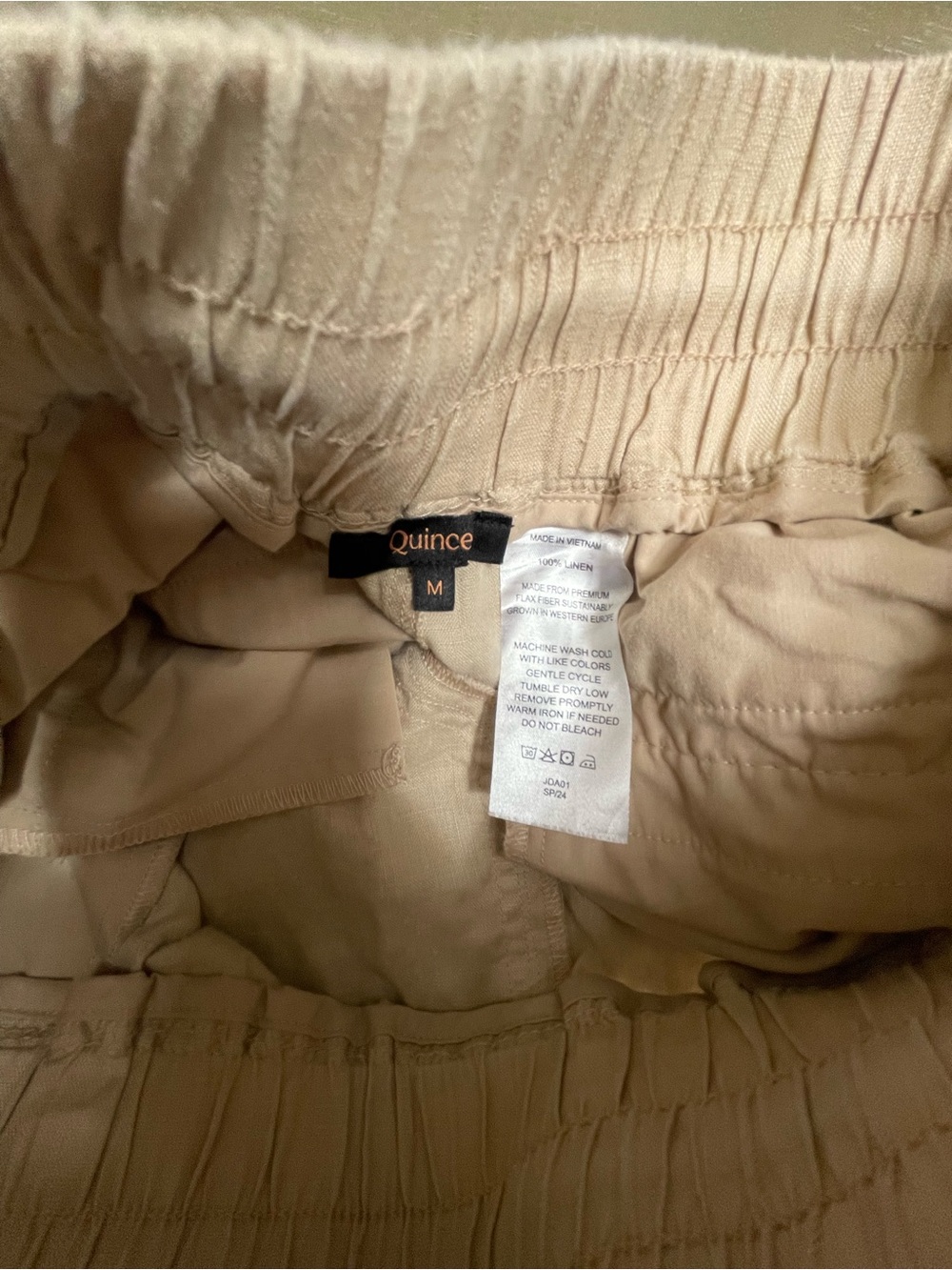Quince 100% European Linen Wide Leg Pants in Driftwood Size Medium - Picture 9 of 15